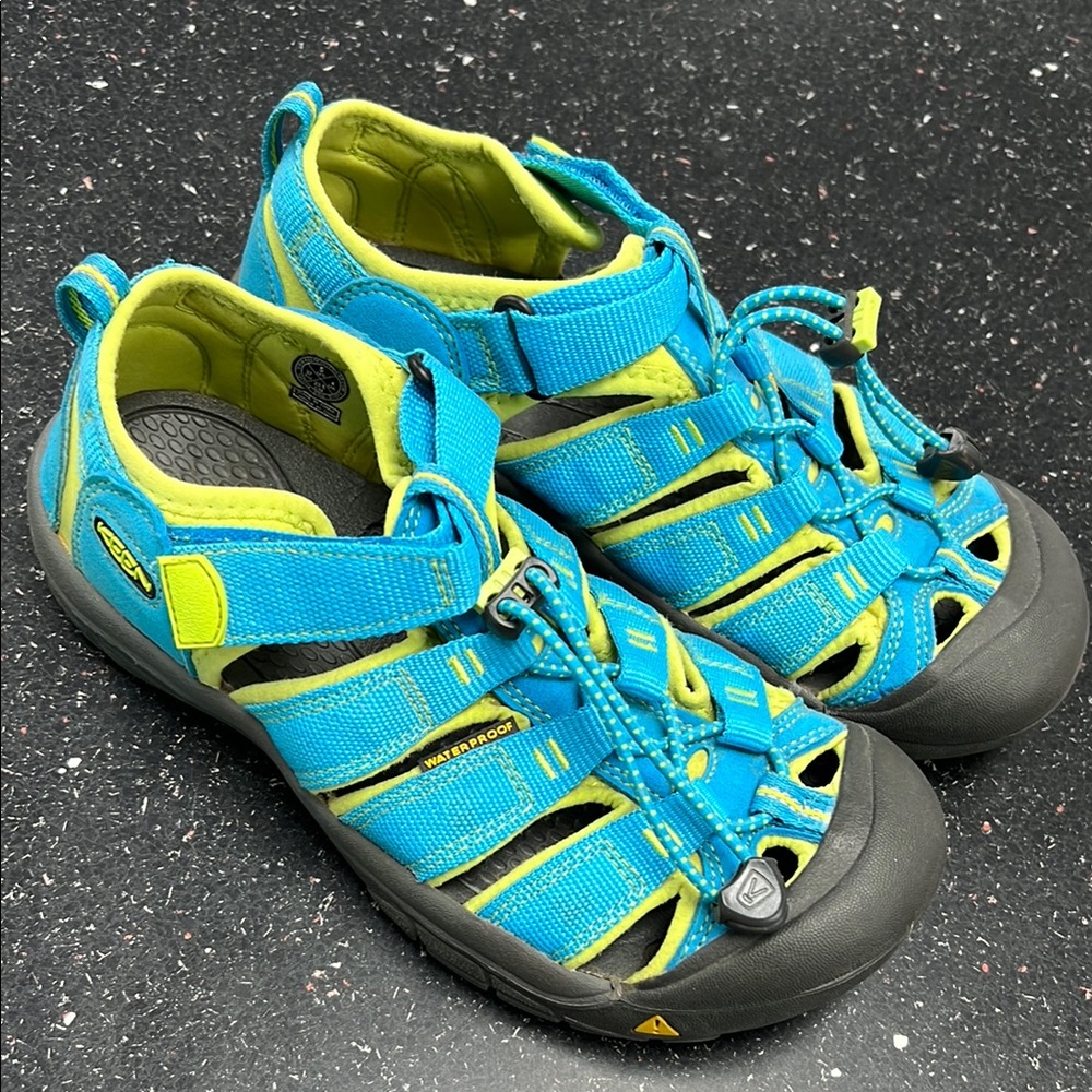 Keen Aqua and Lime Sandals